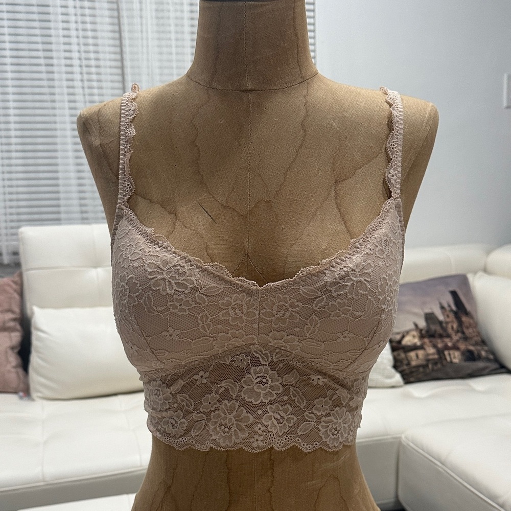 Gilly Hicks Lace Bralette in Tan